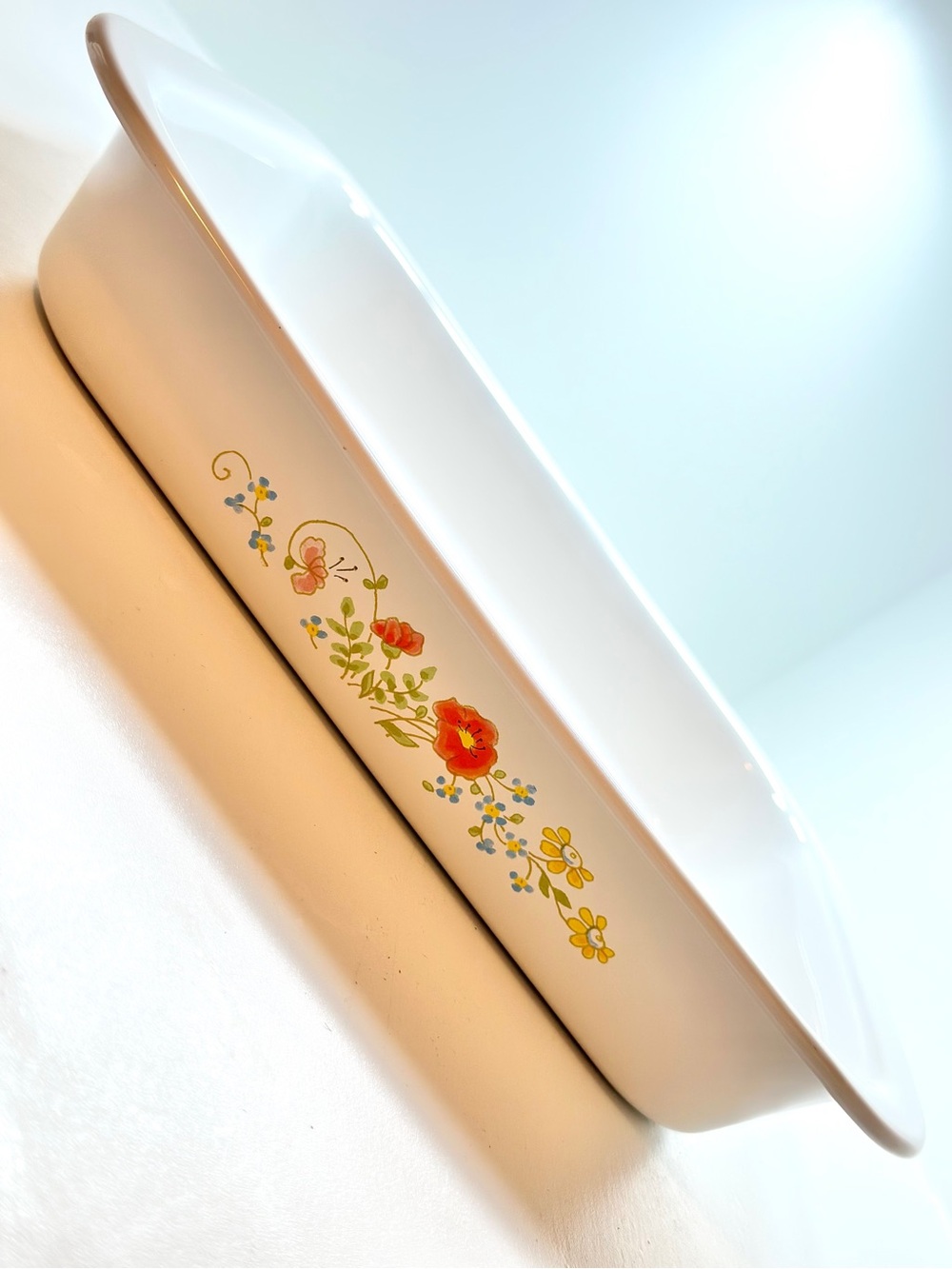 Vintage Corning Ware A-76 “Wildflower” Pattern Open Roaster Lasagna Pan